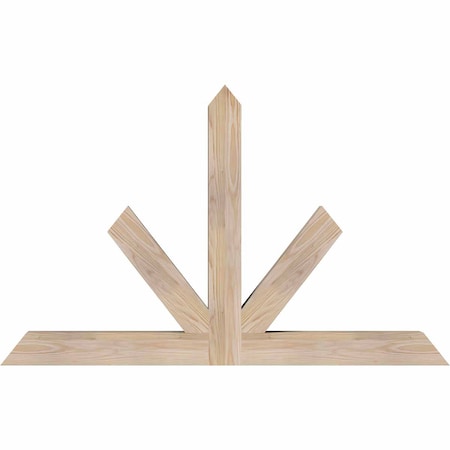 Ekena Millwork Saratoga Smooth Timber Gable Bracket, Douglas Fir, 48"W x 30"H x 3 1/2"D x 3 1/2"F, 15/12 Pitch GBW048X30X0404SAR00SDF